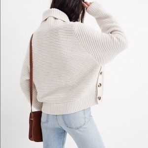 NWT Madewell Side Button Turtleneck Sweater
